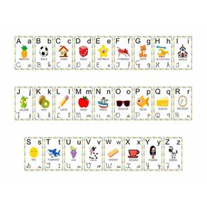 Faixa Abecedario Infantil Banner Alfabeto Ilustrado 35X500Cm