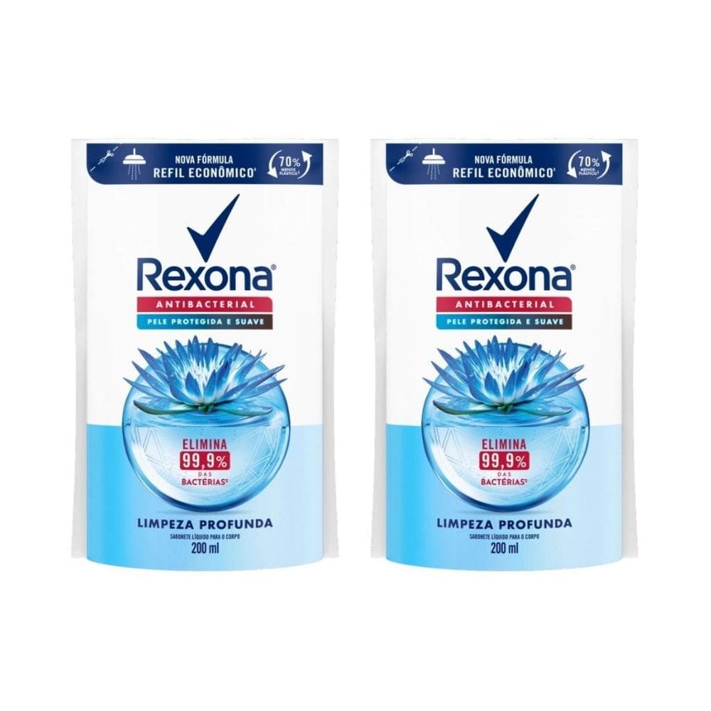 Sabonete Liquido Rexona Refil 200Ml Limp Profunda - 2Un