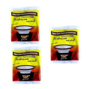 Kit 3 Coador Filtro Permanente Poliéster Para Café Coa Fácil 103