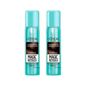Coloraçao Loreal Magic Retouch 75Ml Spray Castanh Escuro-2Un