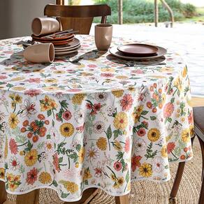 Toalha De Mesa Redonda 4 Lugares 1,60 m Dohler Clean Elane