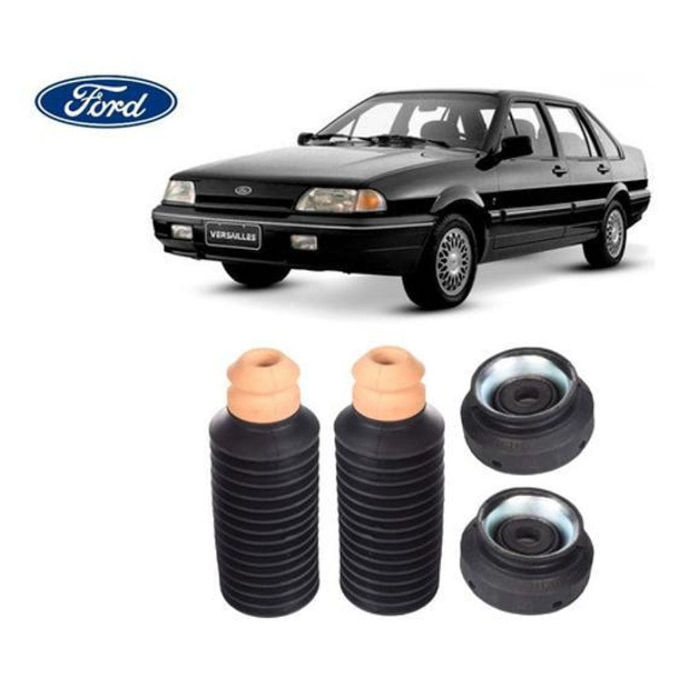 Par Kit Coxim Batente Coifa Dianteiro Ford Versailles Até 94