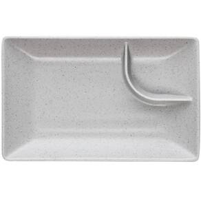 Kit 50 Pratos Sushi Retangulares 19cm Melamina com Molheira Lyor Tóquio Granilite