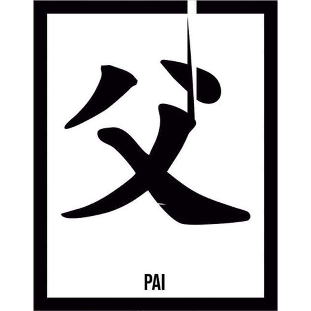 Kit 3 Placas Sinalização - Kanji Pai