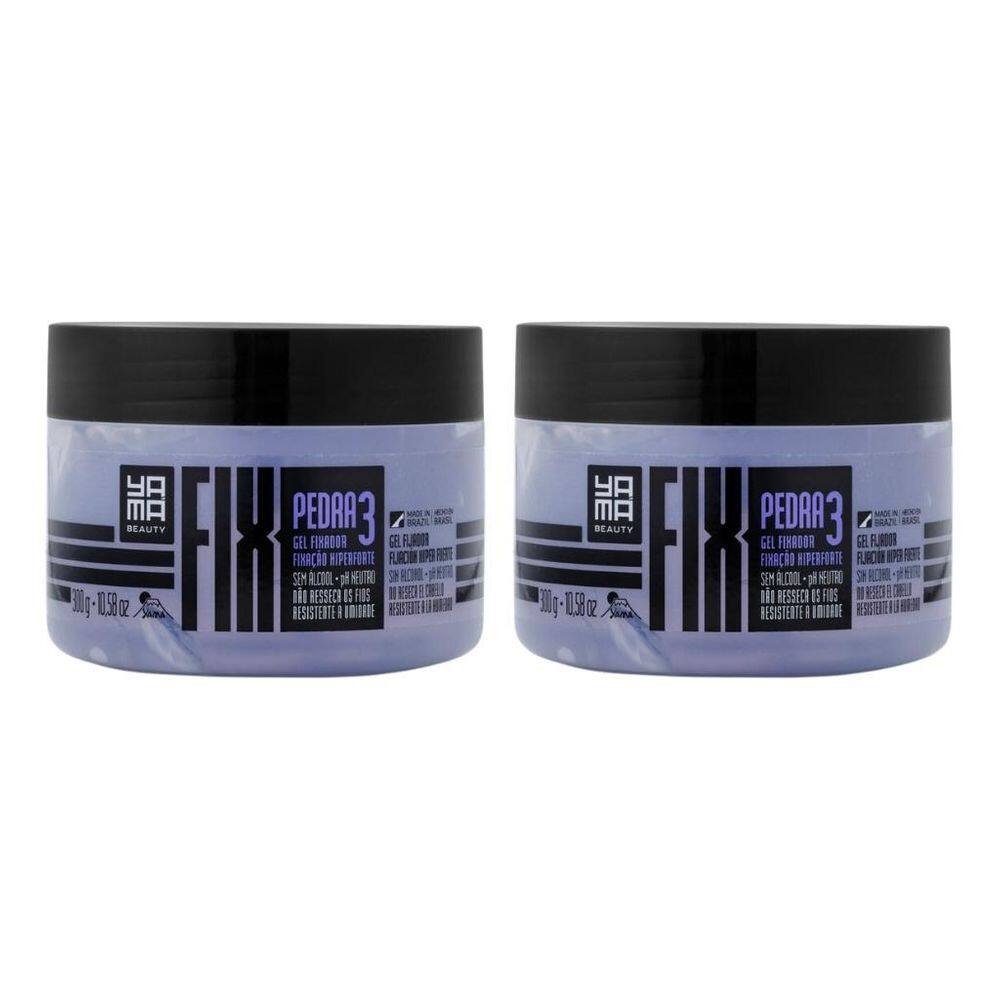 Gel Fixador Yama Fix 300G Pedra - Kit Com 2Un