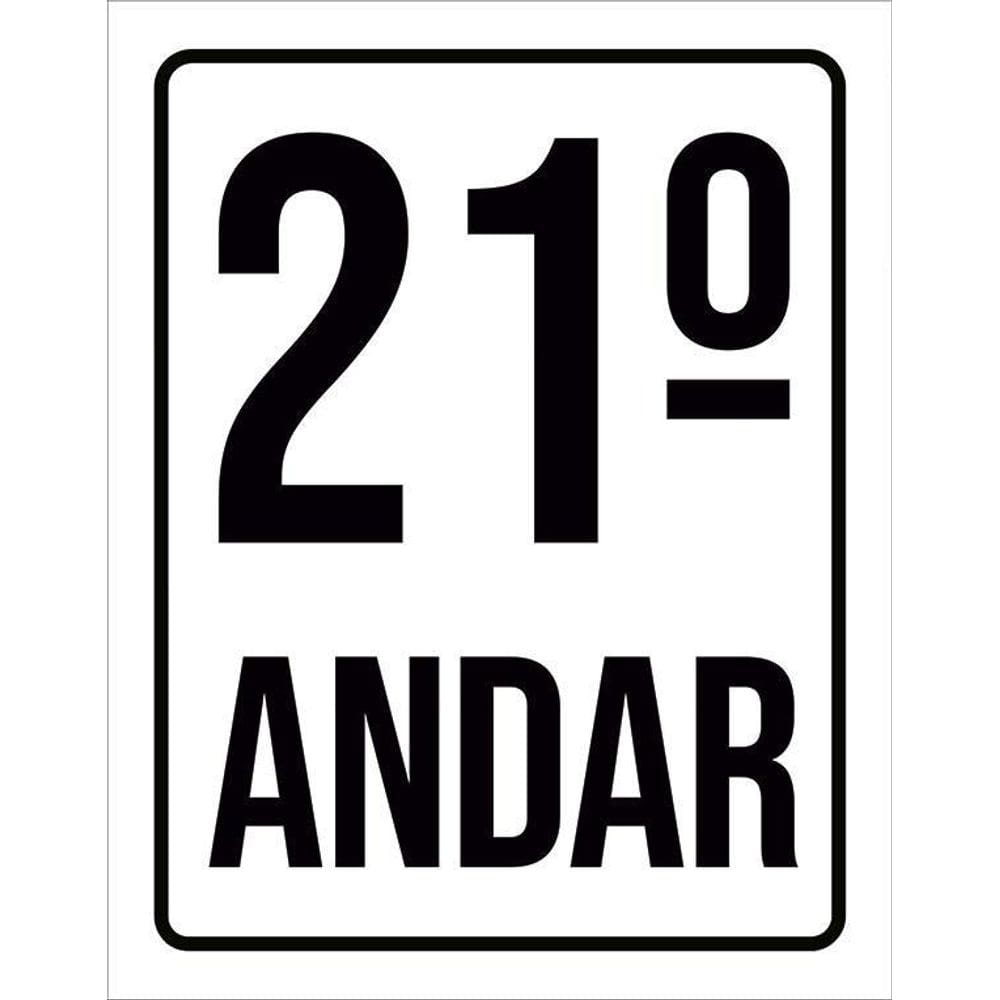 Placa Sinalização Ambiente Identificação 21º Andar 36X46