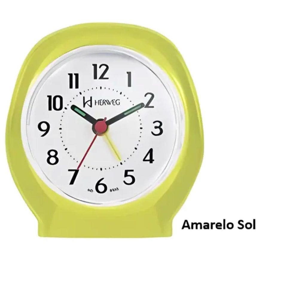 2634 - Despertador Quartz Amarelo Sol