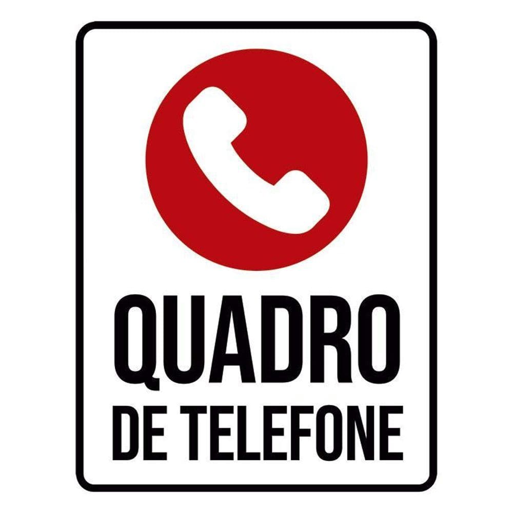 Placa Sinalização - Quadro De Telefone Ml3792 36X46