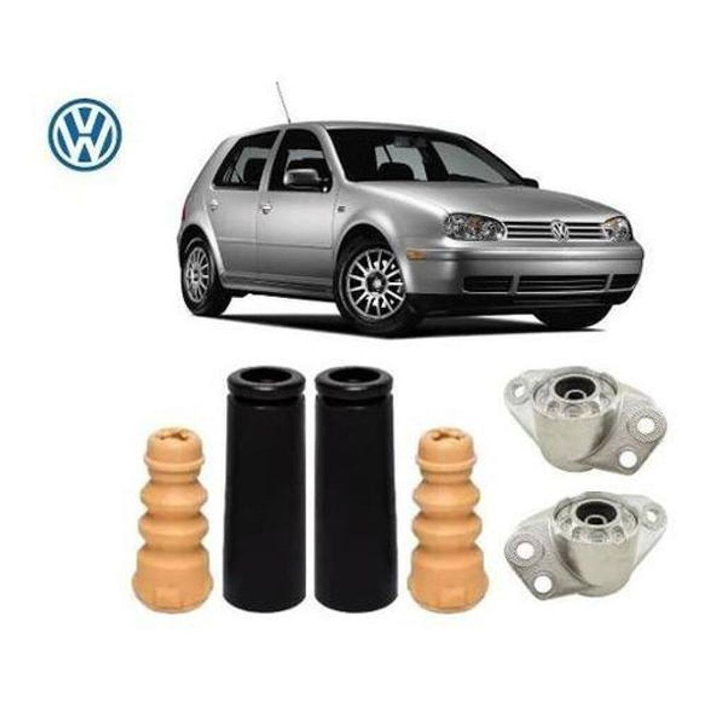 2 Kit Coxim Batente Coifa Amortecedor Traseiro Golf 2003 2004 2005 2006