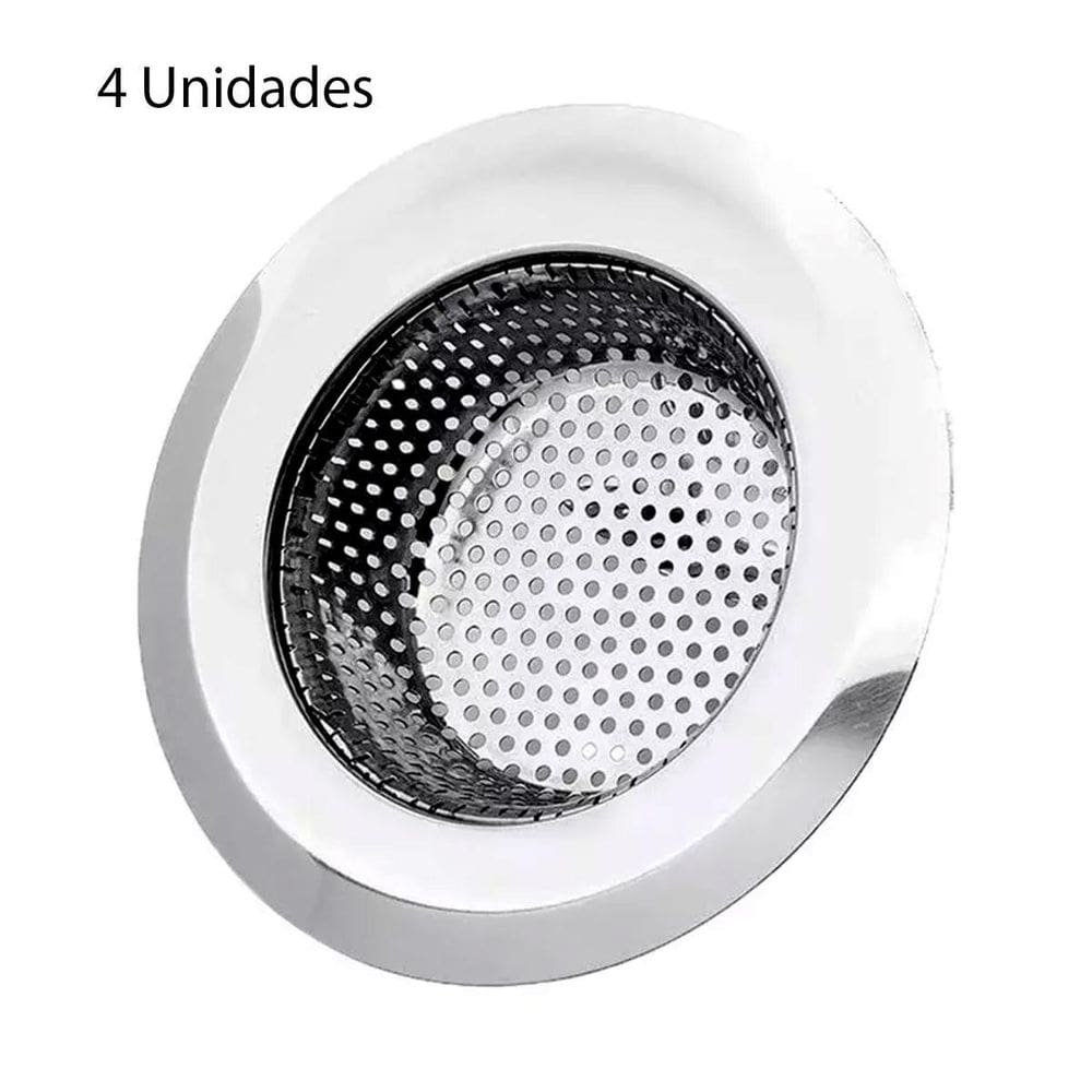 Ralo De Inox Para Pia Extra Grande 9Cm 4Un