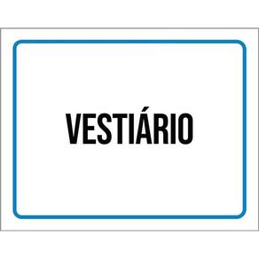 Placa Ambiente Sinalização Setor Vestiário 36X46