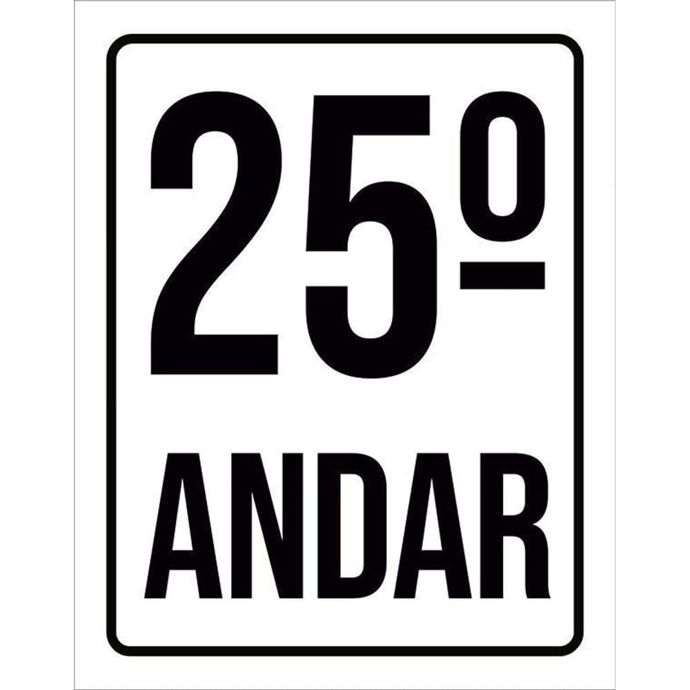 Kit 3 Placas Sinalização Ambiente Identificação 25º Andar