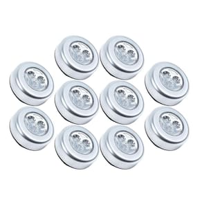 Kit 10 Lâmpadas Luminárias Adesivo Colante Toque Sem Fio Led