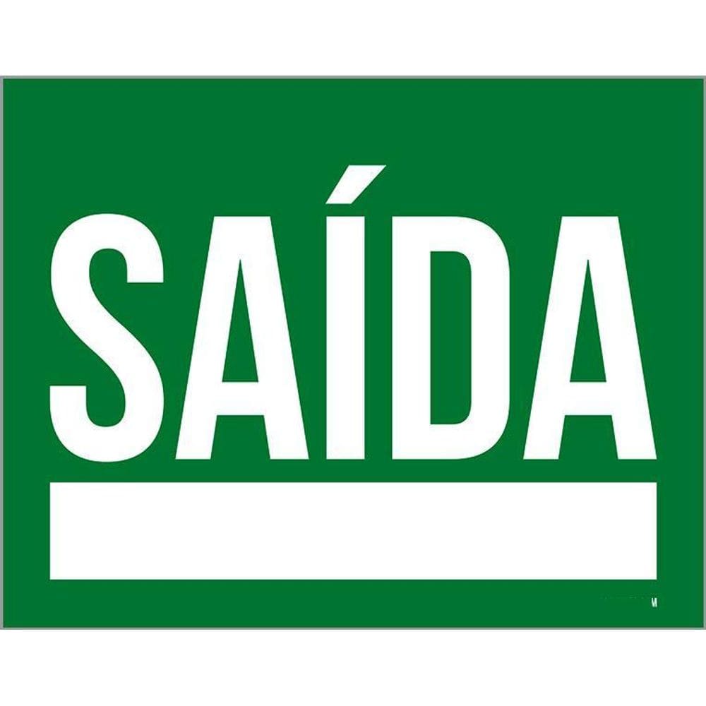 Placa De Sinalização - Saída  36X46 