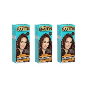 Coloraçao Maxton 5.74 Chocolate Intenso Acobreado-Kit 3Un