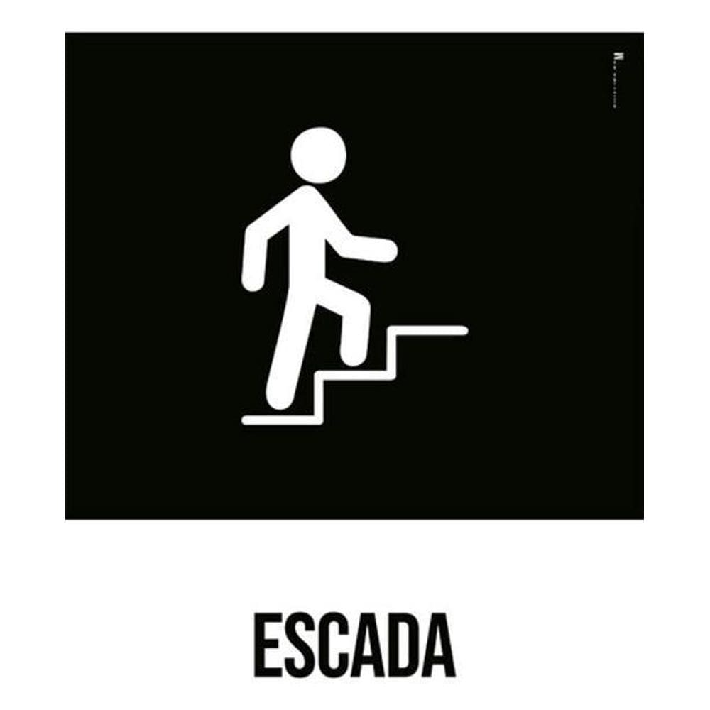 Kit 3 Placas Desenho - Escada