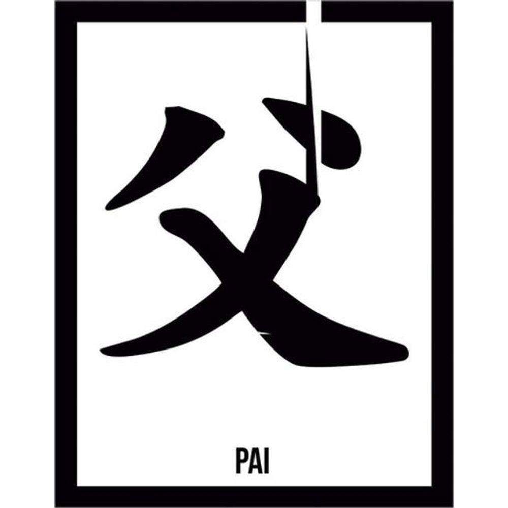 Kit 3 Placas Sinalização - Kanji Pai