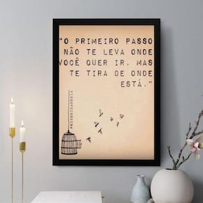 Quadro Decorativo O Primeiro Passo 24X18Cm - Com Vidro
