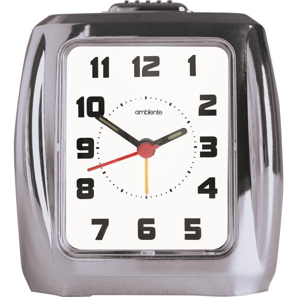 Despertador Quartz Ambiente Ref: 1602-028 Prateado