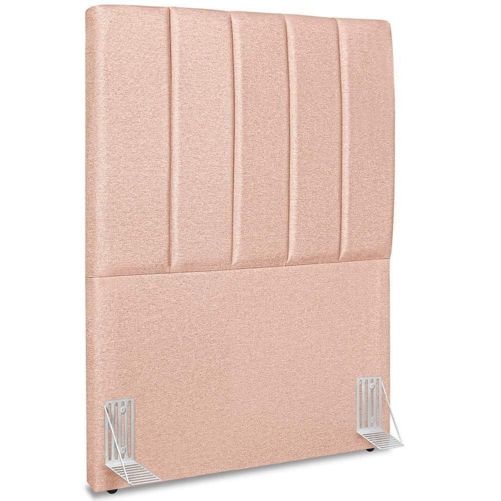 Cabeceira Solteiro 90cm Allia Linho Rose Rm Rose