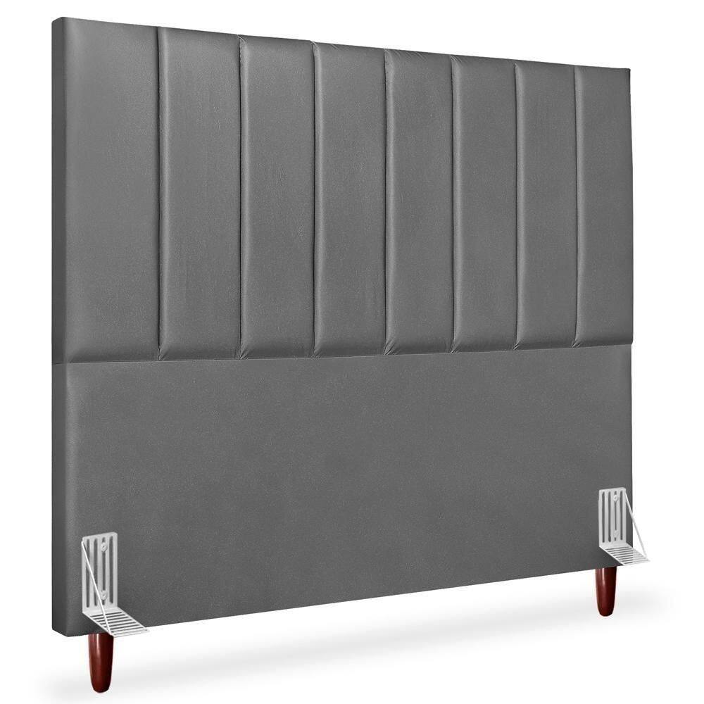Cabeceira Queen 160cm Arlla Corano Cinza Rm Cinza