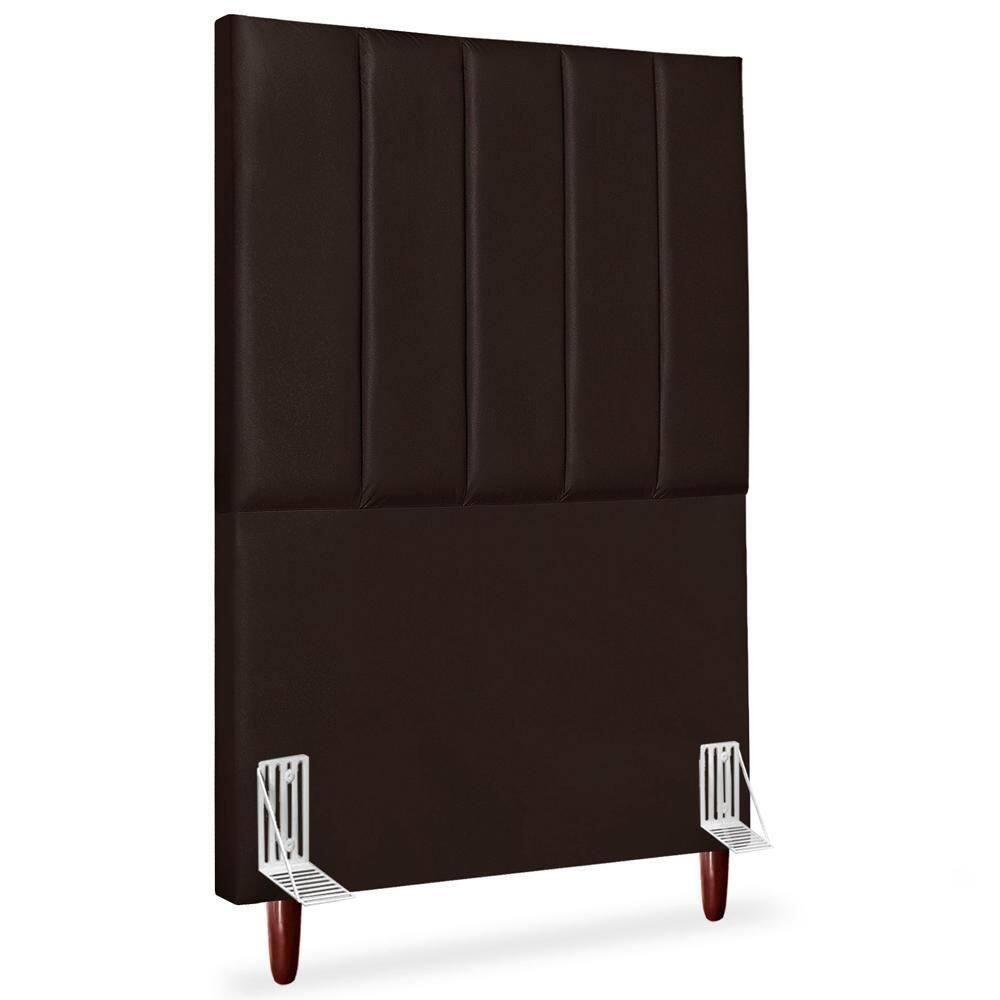 Cabeceira Solteiro 90cm Arlla Corano Marrom Rm Marrom