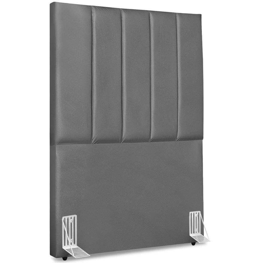 Cabeceira Solteiro 90cm Allia Corano Cinza Rm Cinza
