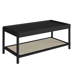 Mesa De Centro Para Sala Pés Madeira Arlo A10 Nero-preto - Mpozenato