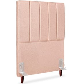 Cabeceira Solteiro 90cm Arlla Linho Rose Rm Rose