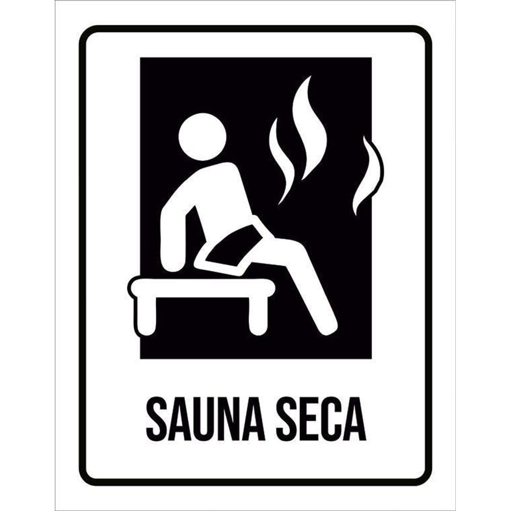 Placa Condomínio Ambiente Sauna Seca 36X46