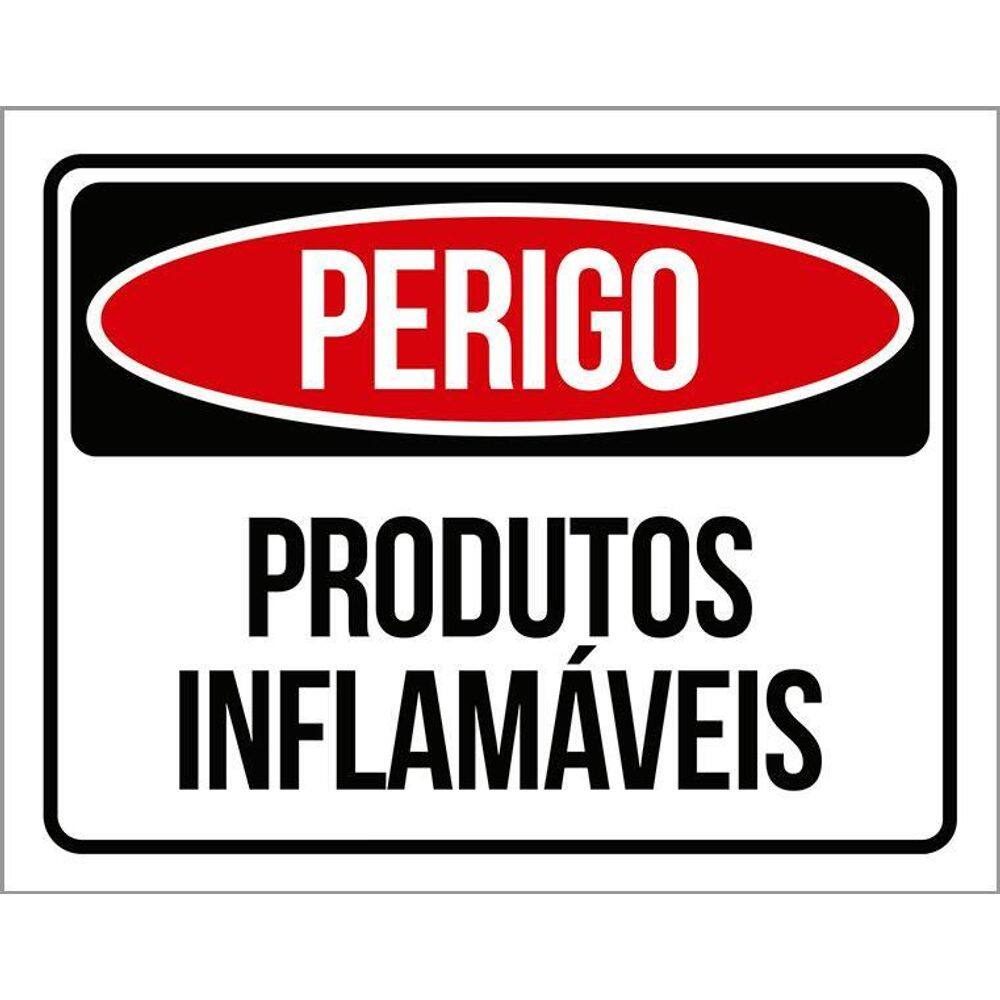 Placa Perigo Produtos Inflamáveis 36X46