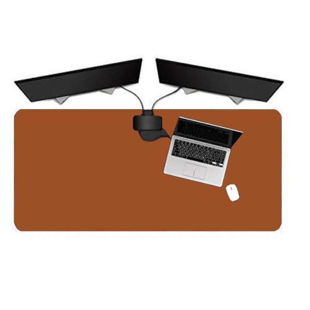 Deskpad Gamer Em Couro 100X40Cm + Porta Copo