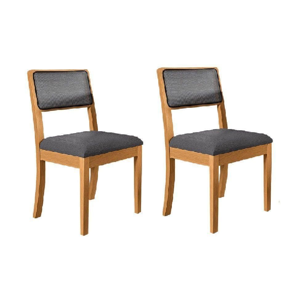 Conjunto De 2 Cadeiras De Jantar Lola 2cmm001ca Kappesberg Chumbo