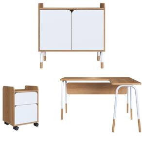 Conjunto Escritório 3 Peças 28001x997x998 Hanover Branco Artesano Hanover Branco