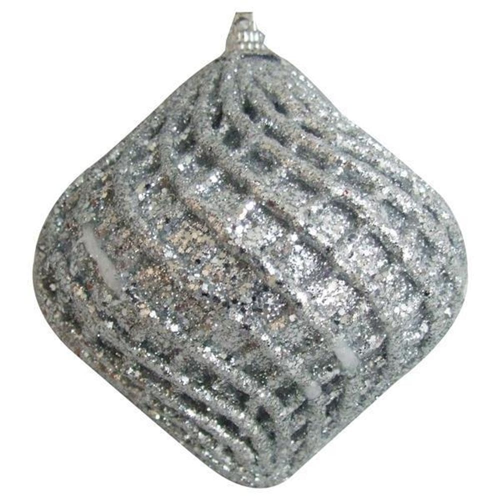 Enfeite De Natal Redondo Pequeno Prata Arvore Natal 08Cm