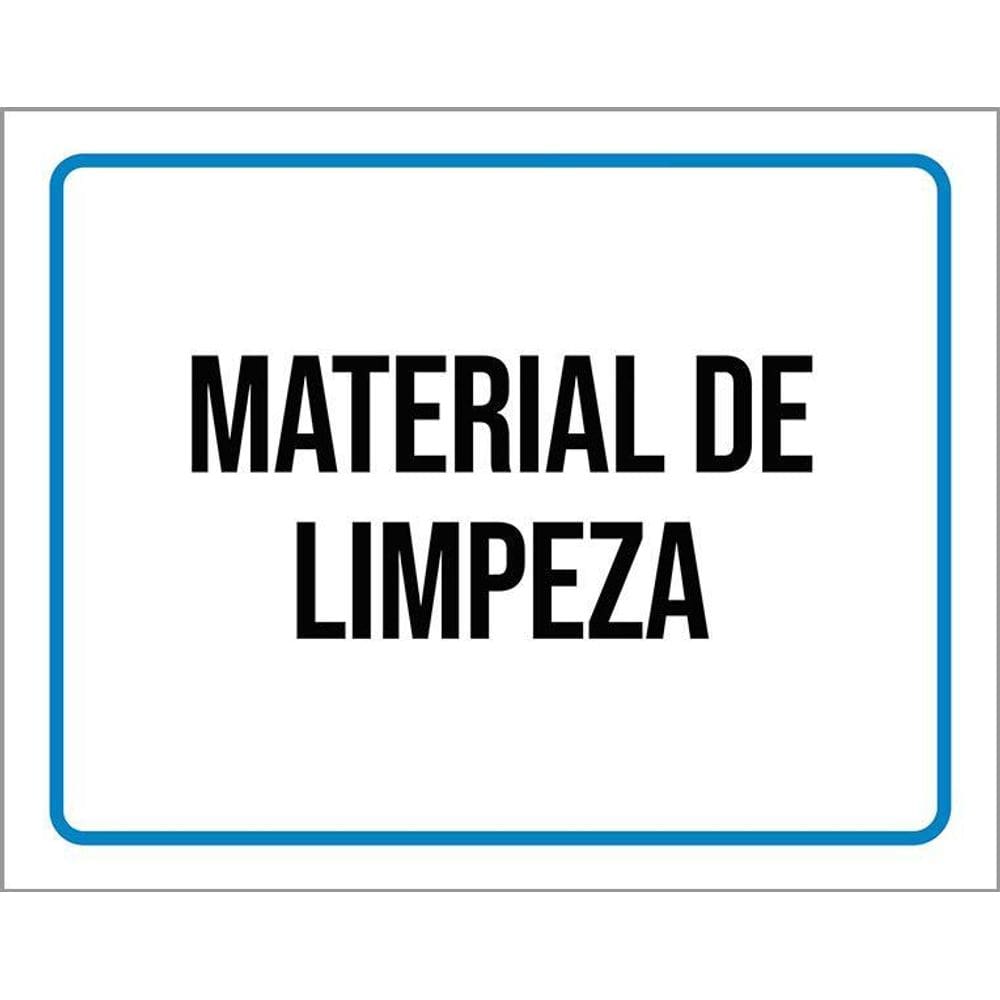 Kit 3 Placas Ambiente Sinalização Setor Material De Limpeza