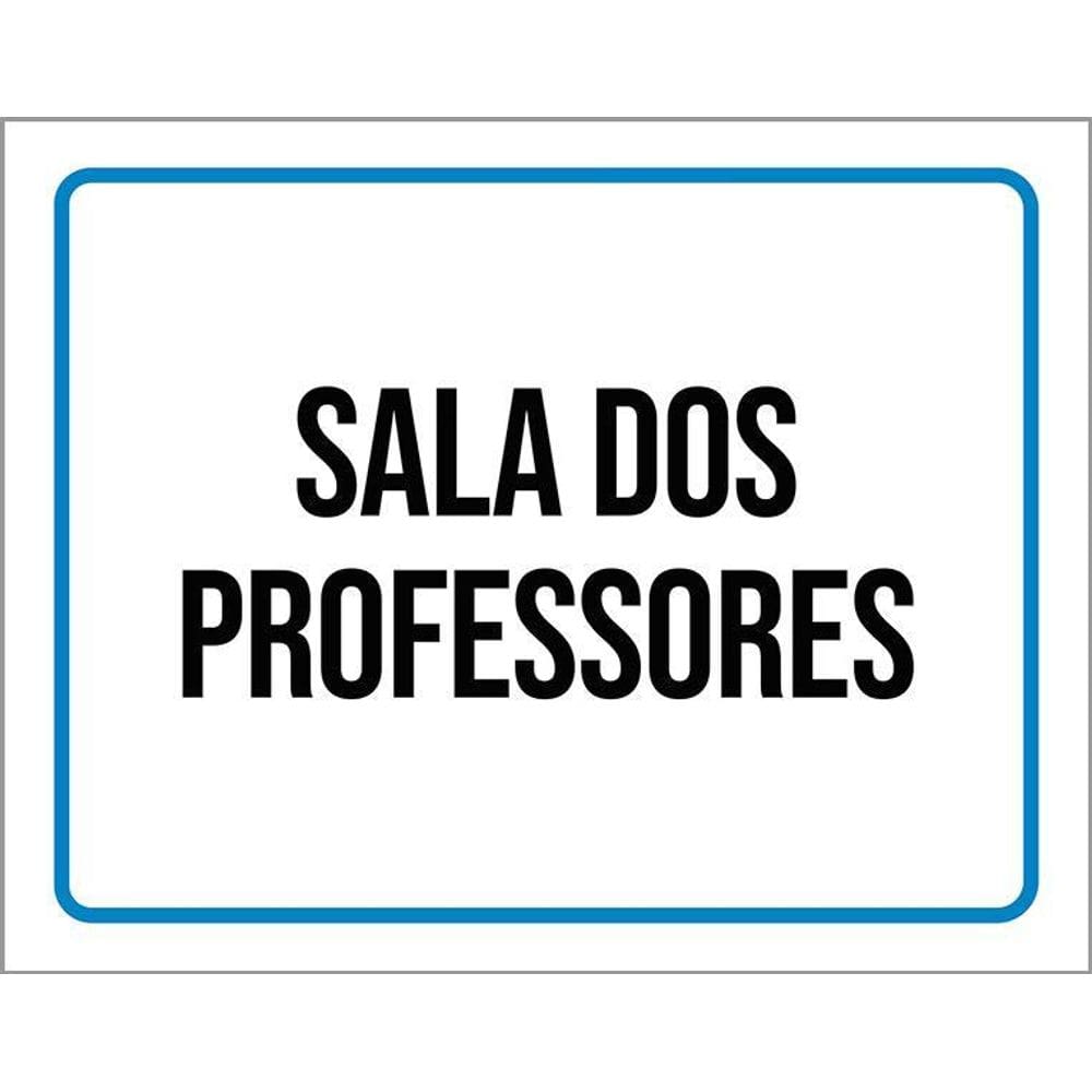 Kit 3 Placas Ambiente Sinalização Setor Sala De Professores
