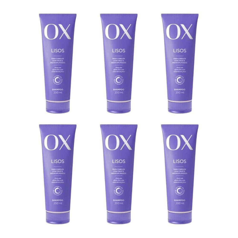 Shampoo Ox 200Ml Lisos - Kit Com 6Un