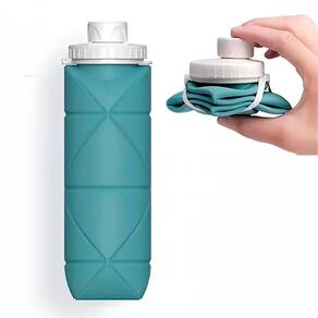 Garrafa Dobrável 600Ml Leve Ideal Para Escola E Viagens