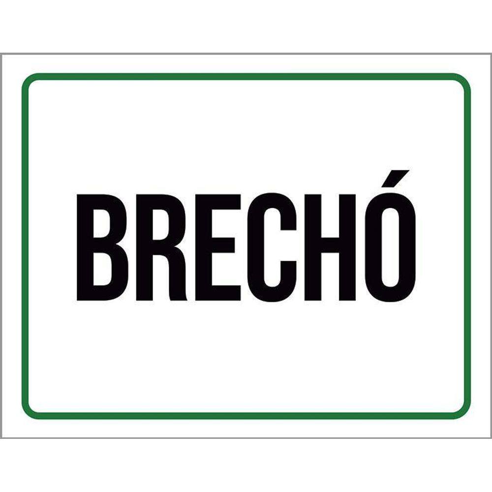 Placa Sinalização Verde - Brechó 36X46