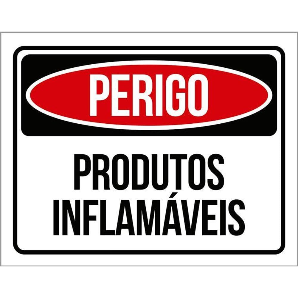 Placa Perigo Produtos Inflamáveis 36X46