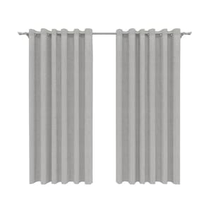 Cortina em Linho Decorativa 400 X 230 Cm Flat Cinza