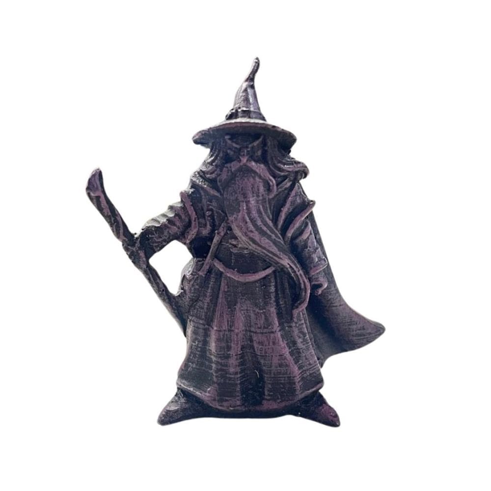 Escultura Estatueta Mago Merlin Bruxo 8Cm Em Resina