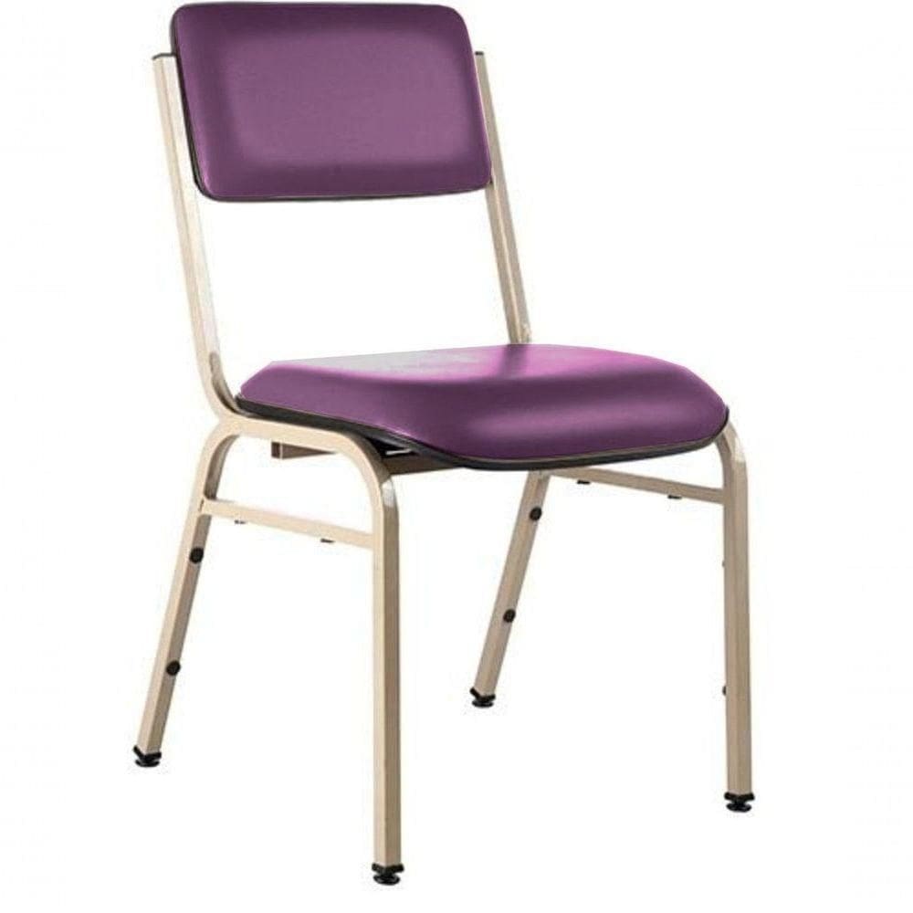 Cadeira Empilhável Para Auditórios Linha Hotel Smart Roxo