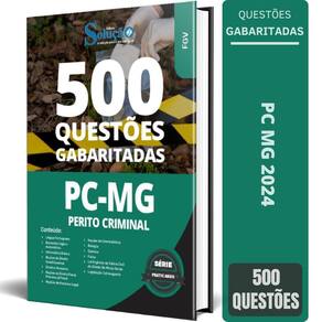 Caderno De Questões Pc Mg 2024 - Perito Criminal Área I