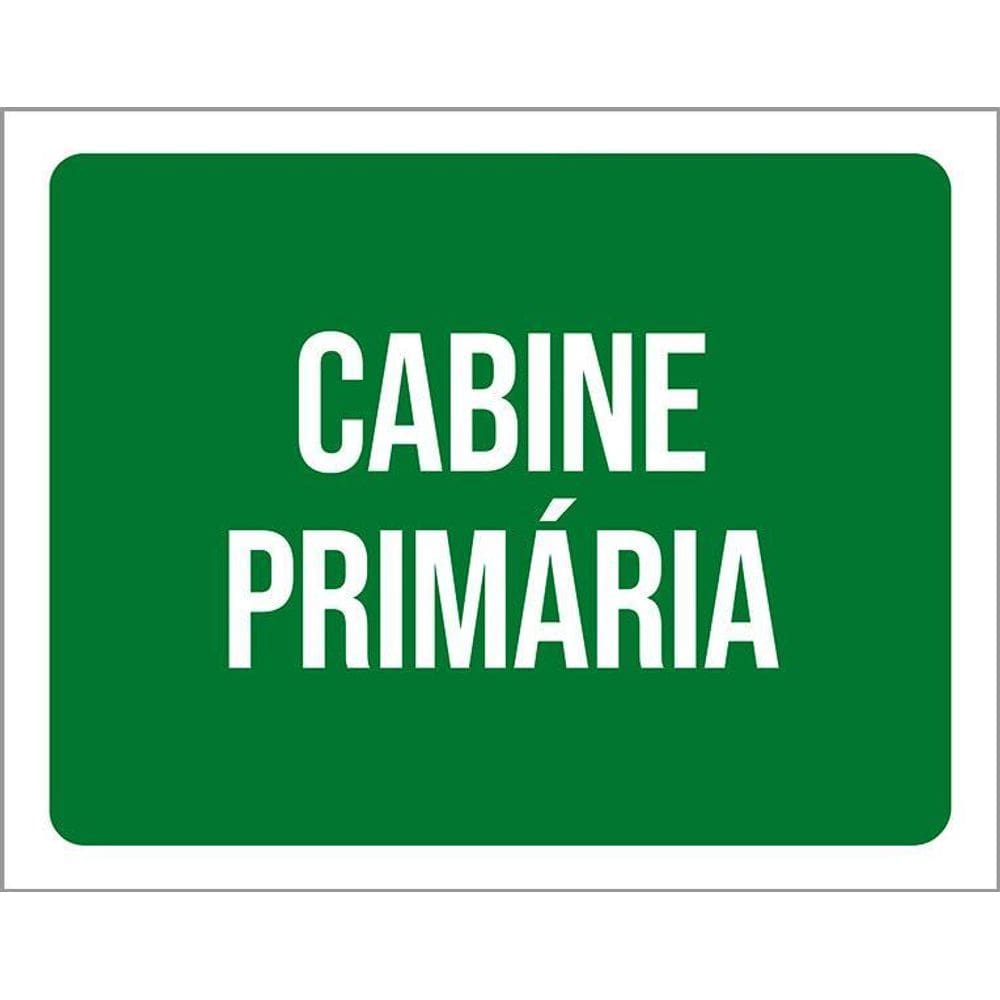Kit 3 Placas Sinalização Ambiente Cabine Primária