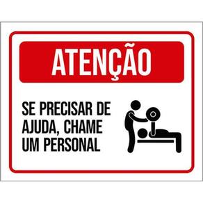 Kit 3 Placas Se Precisar De Ajuda Chame Personal Academia