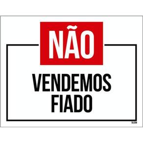 Kit 3 Placas Sinalização - Não Vendemos Fiado Vermelha