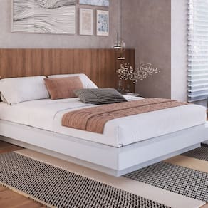 Cama Casal Queen Suspensa 140/160 Zurique Branco