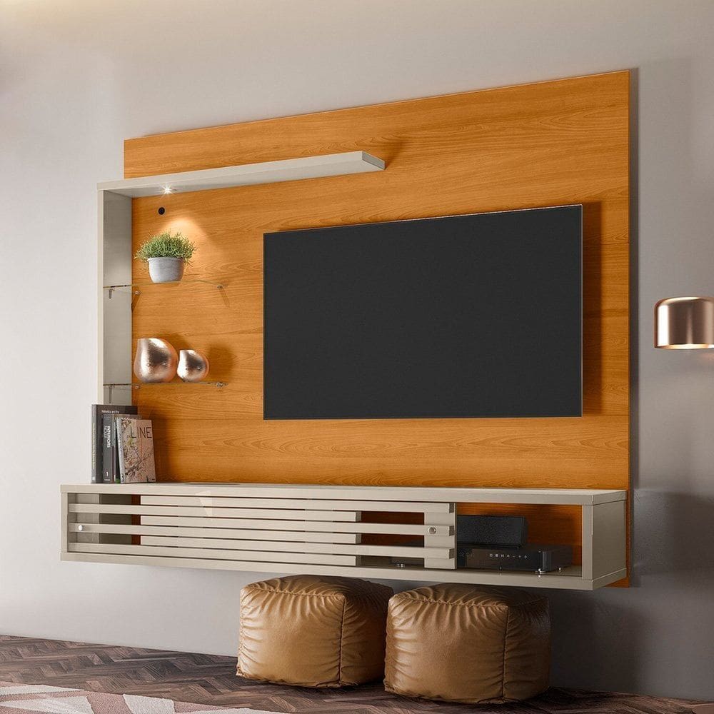 Painel para Tv até 50 Polegadas 2 Portas Frizz Select Cinamomo/Off White